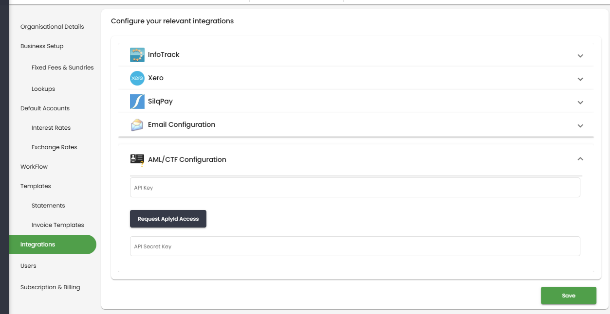 Configure your AML integration