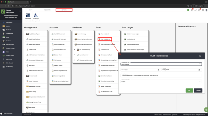Initial trust Deposit Step 6