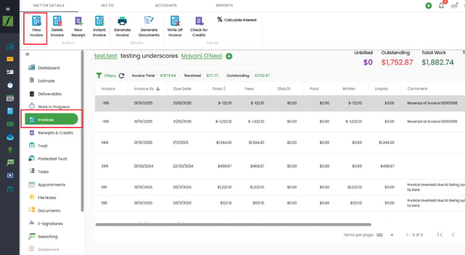 View Invoice