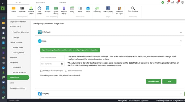 Xero integration